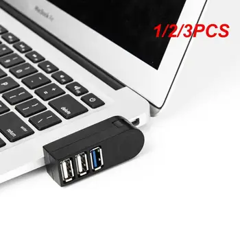 1/2/3 ADET Evrensel Mini Dönebilen 3 Port USB 3.0 Hub Yüksek Hızlı Veri Transferi Splitter Kutusu Adaptörü USB Genişletici PC Laptop İçin