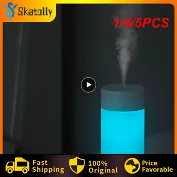 1/4/5 ADET 260ml Mini Hava Nemlendirici Arıtma Renkli Gece Lambası Dilsiz USB uçucu yağ Atomizer Taşınabilir Aromaterapi Difüzör