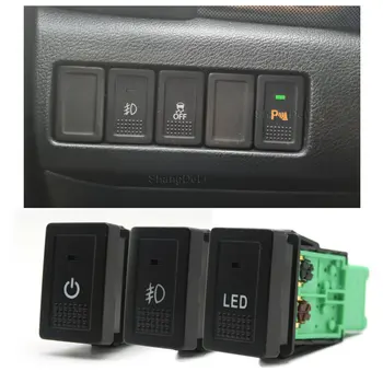 1 ADET DRL led ışık Park Radar Sensörü Güç Açık Kapalı Müzik Sis Farları Anahtarı Basma Düğmesi Suzuki SX4 Swift Grand Vitara 06-12