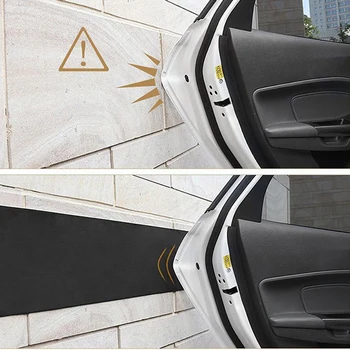 1 adet Araba Kapı Koruyucu Sticker Kapak Aksesuarı 100x20CM Duvar Koruma emniyet tamponu Siyah 6mm Şerit Pratik Yeni