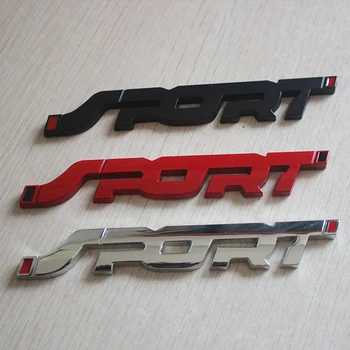 1 adet Metal 3D Stereo Araba Sticker Araba Gövde Motor Sporları Mektup Logosu Rozeti çıkartma