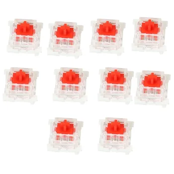 10 Adet Plastik Kiraz Kırmızı 3 Pin MX RGB Mekanik Anahtarı Klavye Değiştirme