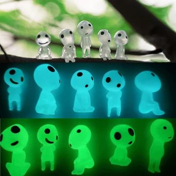 10 Adet aydınlık ağaç güzel manzara karakter takı Açık aydınlık mini heykeli saksı mini bahçe DIY sahne aksesuarları