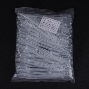 100 ADET 1ML Pratik Şeffaf Pipetler Tek Kullanımlık Güvenli Plastik Göz Damlası Transferi Mezun Pipetler Eğitim Malzemeleri