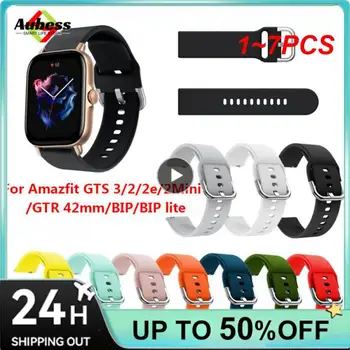1~7 ADET Silikon Bilek Bandı Kayışı Hualaya Amazfit GTS 2 / Mini kordon akıllı saat Spor bilezik Amazfit Bip S/U / GTS