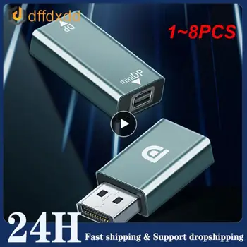 1~8 ADET Alüminyum 4K Displayport Mini DP HDMI uyumlu Adaptör 4K @60Hz 1080P Dişi Erkek PC laptop İçin projektör
