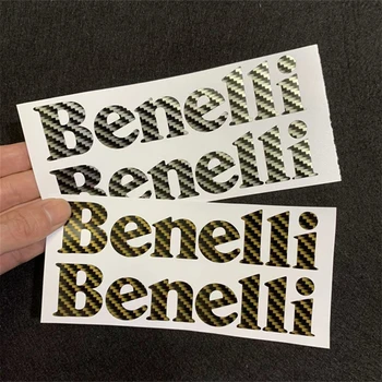 2 Adet Benelli Logo Motosiklet Tamir Sticker Motosiklet Dekoratif Karbon Fiber Vinil Wrap Film Su Geçirmez Çıkartmaları Benelli