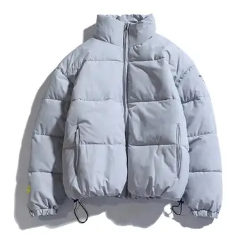 2023 Kış Ceket erkek Sıcak Parkas Streetwear Pamuk Mont İnce Erkek Ceketler Rüzgar Geçirmez Yastıklı Ceket Erkek Giyim