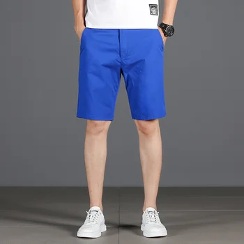 2023 Yaz Yeni Su Hafif Pamuklu erkek Rahat Şort Klasik Tarzı Kore Moda Streç İnce kısa pantolon Erkek Marka Giyim