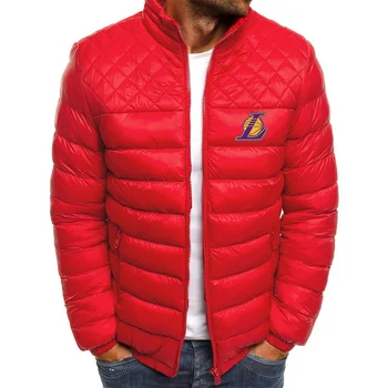 2024 Kış ceket erkek ayakta yaka sıcak sokak moda rahat marka ceket erkek kış aşağı ceket