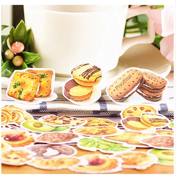 30 adet Yaratıcı Sevimli Self-made Küçük Not Bisküvi / gıda Scrapbooking Çıkartmaları / Dekoratif Sticker / DIY Zanaat Fotoğraf Albümleri