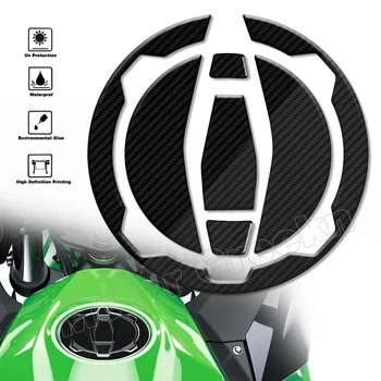 3D Karbon Fiber Motosiklet Deposu Kapağı Koruyun Sticker Çıkartma Aksesuarı Kawasakı Z900/650/400 Nınja400/650X300 Versys650/1000
