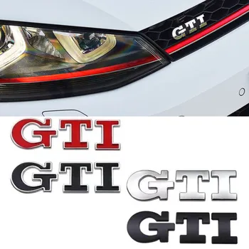 3D Metal Araba Çıkartmaları Çıkartmaları Logo Amblemi VW GTI Golf 2 İçin 3 4 5 6 7 8 Polo MK2 MK3 MK4 MK5 MK6 MK8 Araba Vücut Sticker Aksesuarları