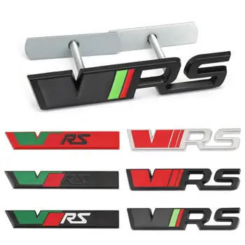 3d Metal VRS Logo Araba ön Izgara Amblem Rozeti Gövde Sticker Skoda Octavia İçin 3 2 A5 A7 MK3 MK2 Kodiaq Süper Fabia Aksesuarları