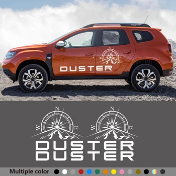 4 adet Araba Yan Kapı Çıkartmalar İçin Geçerlidir Dacia Duster DIY Off Road Styling Pusula Grafik Vinil Film Çıkartması Oto Aksesuarları