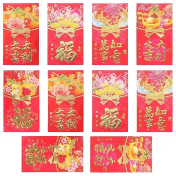 50 Adet Çin Yeni Yılı Kırmızı Zarflar 2024 Ay Yılı Ejderha Şanslı Para Zarfları