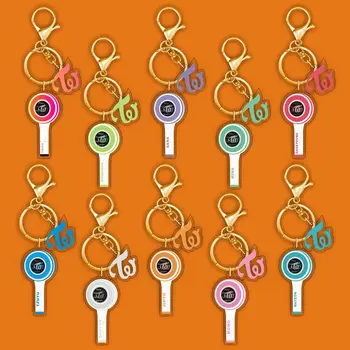 6CM İki Kez Anahtarlık Kpop Idols Tzuyu Momo Lightstick Kolye Renkli Lolipop Anahtarlık Mina Jıhyo Çanta Araba Anahtarı Aksesuarları Hediye