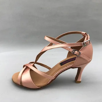 7.5 cm topuk Latin Dans Ayakkabıları kadın Salsa ayakkabı rahat latin ayakkabı MS6252FL2S düşük topuk yüksek topuk mevcut dropshipping