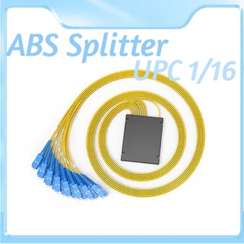 ABS Splitter SC UPC 1X16 Optik Splitter Pigtail Tipi Yuvarlak Kafa Optik Splitter 1/16 Fiber Optik kablo ayırıcı