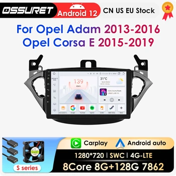 AI Carplay Android Araba Radyo Opel Adam 2013 -2016 için Corsa E 2015 -2019 Araba Multimedya Ses Stereo Otomatik Dokunmatik Ekran 7862