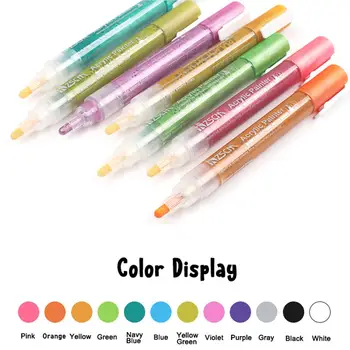 Akrilik Boya Kalemleri 12 Renk Boya Sanat Belirteçleri Su Bazlı Kalem Seti Seramik Cam Ahşap Taş