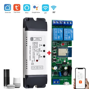 Akıllı Ev Otomasyonu Wifi Motor anahtarı Modülü 1 2 4CH 7V 12V 32V 220V RF 433 İnç Röle Alexa Google Ev için Tuya SmartLife