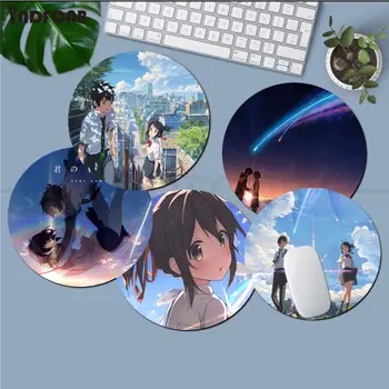 Anime Adınız Mousepad Animasyon Yuvarlak Büyük Promosyon Masa Mat Öğrenci Mousepad Bilgisayar Klavye Pedi PC Gamer Mousemat