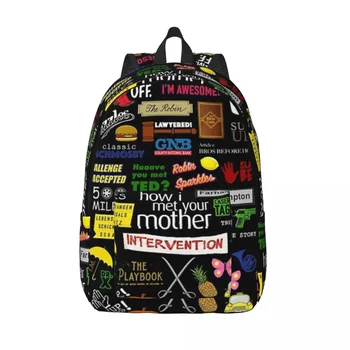 Annenle Nasıl Tanıştım Kadın Küçük Sırt Çantaları Erkek Kız Sırt Çantası Rahat omuzdan askili çanta Taşınabilirlik Seyahat Sırt Çantası Okul Çantaları