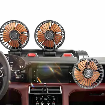 Araba Elektrikli Soğutma Fanı 3 Kafa Otomotiv Sessiz Fan USB/12V/24V 2 Hız Soğutma Fanı Yaz Soğutucu Kamyon Araba SUV RV