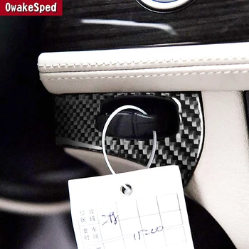 Araba Konsolu Kontak Anahtarı Anahtar Deliği Kapağı Dekorasyon Karbon Fiber Çerçeve Trim İçin BMW Z4 E89 2009-16 İç Aksesuarları Çıkartması