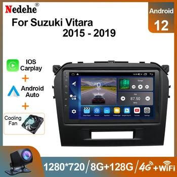 Araba Radyo Android 12 Multimedya Video Oynatıcı Suzuki Vitara 2017 İçin 2018 2019 2020 Autoradio Stereo sesli GPS Navigasyon Carplay