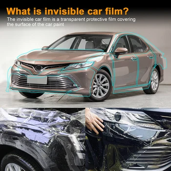 Araba Şeffaf Kiti Vücut Filmi CAMRY LE XLE 2021 2022 2023 2024 Ön Kesim TPU PPF şeffaf çıkartma araba boyası Koruma Filmi