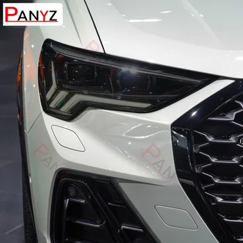 Audi için Q3 F3 RSQ3 Sportback 2019-On Araba Far koruyucu film Far Arka Lambası Şeffaf Siyah TPU Koruyucu