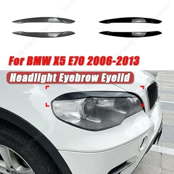 BMW için X5 E70 30d 48i 30i 35d 40d 30d 50i 35i M50d 2006-2013 Araba Far Kaş Göz Kapağı ayar lambası Kapak Sticker Aksesuarları