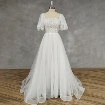 Backless Uzun Kollu düğün elbisesi Kadınlar için 2023 Gelin Dantel Sivil düğün elbisesi es Kadın Artı Boyutu Amanda Novias Gelinler Kıyafeti