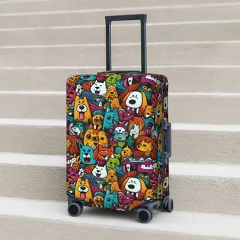 Bavul kılıfı Hayvanlar Uyum İçinde Elastik Bagaj Aksesuarları Koruyucu Gökkuşağı Tatil Seyahat valiz noel hediyesi