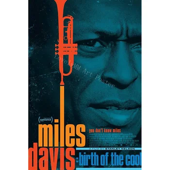 D1068 Miles Davis Doğum Serin Film İpek Kumaş Poster sanat dekoru Kapalı Boyama Hediye