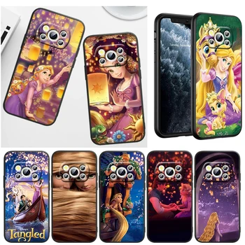 Disney Rapunzel Sevimli Xiaomi POCO X4 M5S F4 M4 X3 F3 M3 C3 F2 X2 F1 Pro GT NFC 4G 5G Sıvı Halat Silikon telefon kılıfı