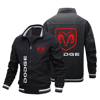 Dodge Logo Arabalar 2023 Yaz yeni erkek Bombacı rahat açık moda ultra ince fermuar Spor ceket