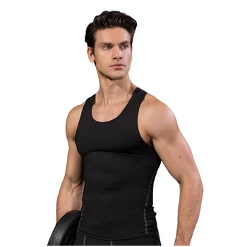 Erkek T-Shirt Spor Sıkıştırma Spor Tayt Tank Top Kolsuz Bluz Koşu Forması Spor Yelek 1001