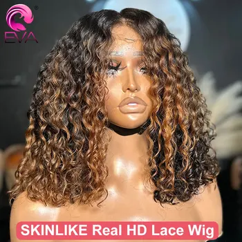Eva Saç HD Dantel Peruk 13x6 Vurgulamak Renkli İnsan Saçı Peruk 5x5 HD Dantel Kapatma Peruk Tutkalsız Peruk Brezilyalı Saç Peruk Kadınlar İçin