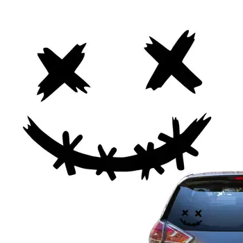 Gülen Yüz Araba Çıkartmaları Arka Cam Araba Sticker Komik Otomatik Vücut Şekillendirici Dekorasyon Pencere Sticker Su Geçirmez