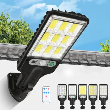 Güneş sokak ışıkları açık su geçirmez hareket sensörü duvar LED lamba 3 aydınlatma modu ile güneş enerjili ışıklar bahçe veranda için