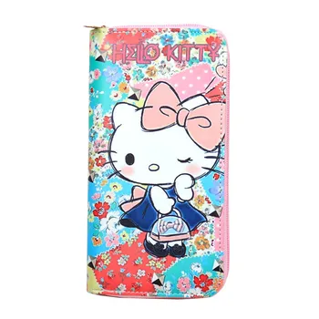 Hello Kitty çocuk Baskılı Uzun Karikatür Cüzdan Kızlar Basit Sevimli bozuk para cüzdanı Öğrenci Çoklu kart Yuvası saklama çantası