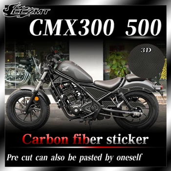 Honda için CMX500 REBEL 500 CMX300 REBEL 300 etiket 3D karbon fiber koruyucu film Vücut dekorasyon Araba sticker modifikasyonu