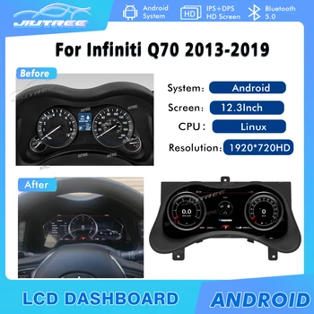 Infiniti için Q70 2013-2019 Dijital Küme Sanal Kokpit Linux Gösterge Hız Ölçer Ekran Araba Radyo Çalar