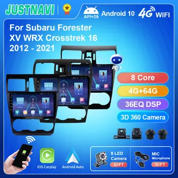 JUSTNAVI QT5 Subaru WRX İçin SJ 2016-2021 Subaru Forester XV İçin WRX Crosstrek 16 2012-2021 Araba Radyo Android 10.0 IPS 8 Çekirdekli