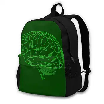 Kablolu Genç Üniversite Öğrencisi Sırt Çantası Dizüstü Seyahat Çantaları Beyin Devre Elektronik Elektrik Korteks Kablo Kablolu Bilgisayar
