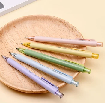 Kaco Yeşil Mekanik Kurşun Kalem 0.5 mm Kalem Kurşun Seti Macaron Renk Kalemlik Geri Çekilebilir Ucu