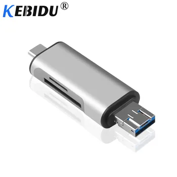 Kebidu 5-in-1 Tip C OTG kart okuyucu USB Dişi Arayüzü USB 2.0 Okuma TF Hafıza kart okuyucu Adaptörü pc bilgisayar
